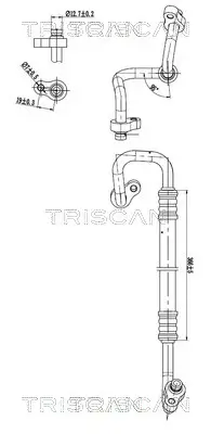 Hochdruck-/Niederdruckleitung, Klimaanlage TRISCAN 9010 43003 Bild Hochdruck-/Niederdruckleitung, Klimaanlage TRISCAN 9010 43003