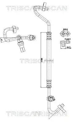 Hochdruck-/Niederdruckleitung, Klimaanlage TRISCAN 9010 81001 Bild Hochdruck-/Niederdruckleitung, Klimaanlage TRISCAN 9010 81001