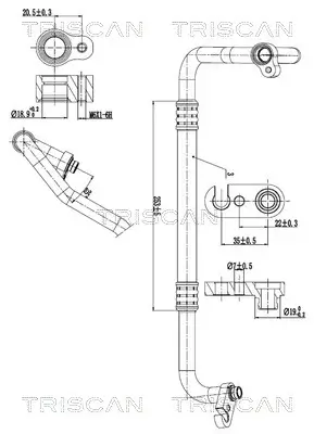Hochdruck-/Niederdruckleitung, Klimaanlage TRISCAN 9010 81002