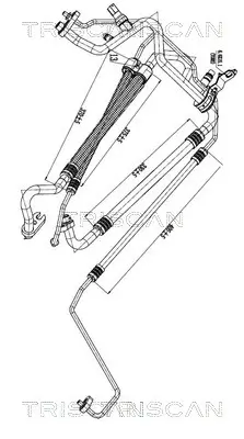 Hochdruck-/Niederdruckleitung, Klimaanlage TRISCAN 9010 81008