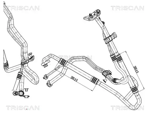 Hochdruck-/Niederdruckleitung, Klimaanlage TRISCAN 9010 81009
