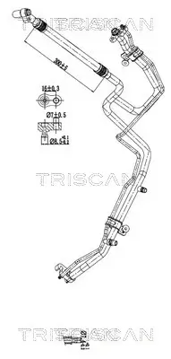 Hochdruck-/Niederdruckleitung, Klimaanlage TRISCAN 9010 81015 Bild Hochdruck-/Niederdruckleitung, Klimaanlage TRISCAN 9010 81015