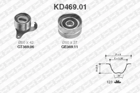 Zahnriemensatz SNR KD469.01 Bild Zahnriemensatz SNR KD469.01