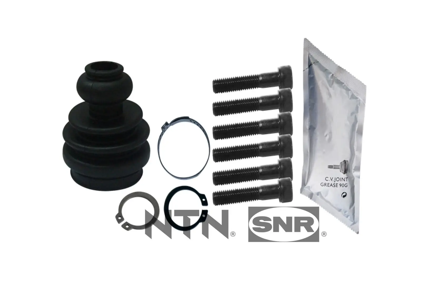 Faltenbalgsatz, Antriebswelle getriebeseitig Vorderachse links Vorderachse rechts SNR IBK54.001