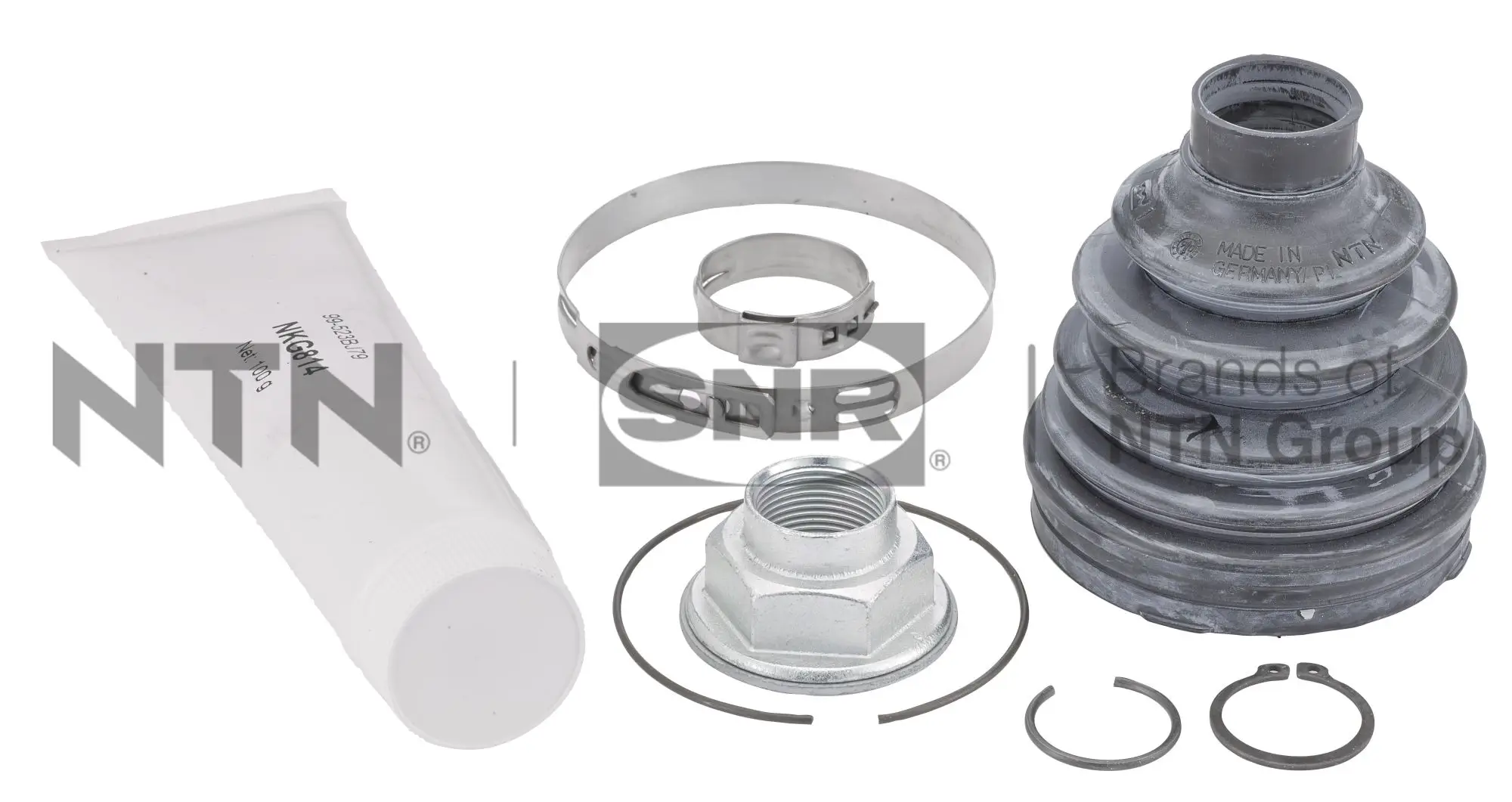Faltenbalgsatz, Antriebswelle getriebeseitig Vorderachse links Vorderachse rechts SNR IBK60.001