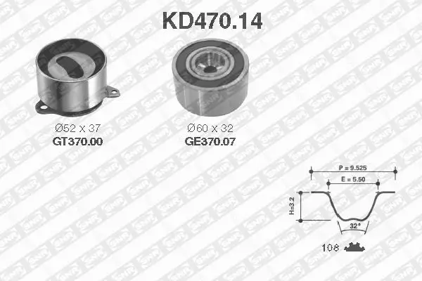Zahnriemensatz SNR KD470.14