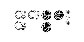 Montagesatz, Abgasanlage HJS 82 21 6888 Bild Montagesatz, Abgasanlage HJS 82 21 6888