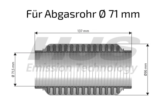 Flexrohr, Abgasanlage HJS 83 00 8336 Bild Flexrohr, Abgasanlage HJS 83 00 8336