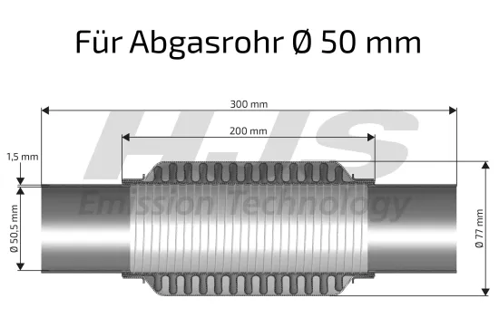 Flexrohr, Abgasanlage HJS 83 00 8416 Bild Flexrohr, Abgasanlage HJS 83 00 8416