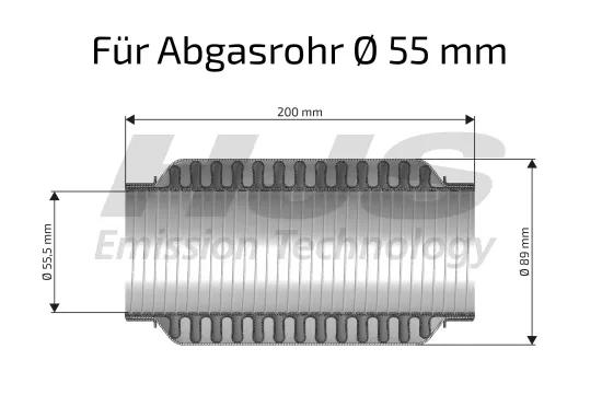 Flexrohr, Abgasanlage HJS 83 00 8519 Bild Flexrohr, Abgasanlage HJS 83 00 8519