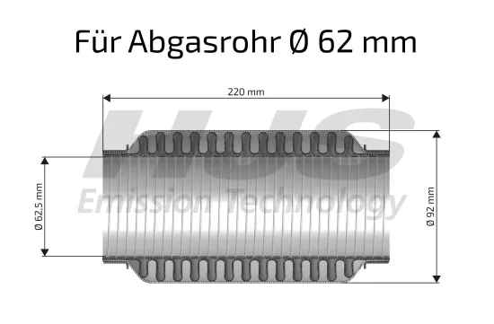 Flexrohr, Abgasanlage HJS 83 00 8577 Bild Flexrohr, Abgasanlage HJS 83 00 8577