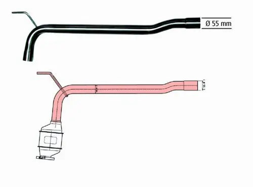 Reparaturrohr, Katalysator HJS 91 11 1504 Bild Reparaturrohr, Katalysator HJS 91 11 1504