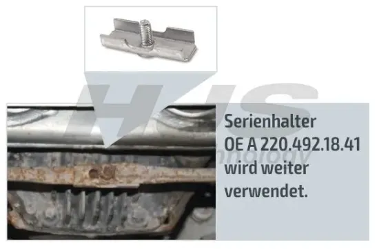 Halter, Abgasanlage links HJS 82 13 4350 Bild Halter, Abgasanlage links HJS 82 13 4350