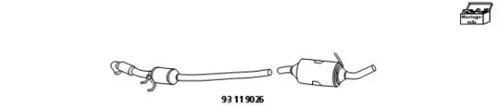 Nachrüstsatz, Katalysator/Rußpartikelfilter (Kombisystem) HJS 93 11 9026 Bild Nachrüstsatz, Katalysator/Rußpartikelfilter (Kombisystem) HJS 93 11 9026