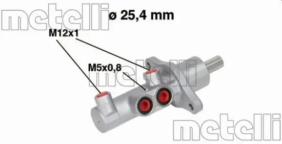 Hauptbremszylinder METELLI 05-0543 Bild Hauptbremszylinder METELLI 05-0543
