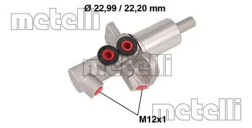 Hauptbremszylinder METELLI 05-0547 Bild Hauptbremszylinder METELLI 05-0547