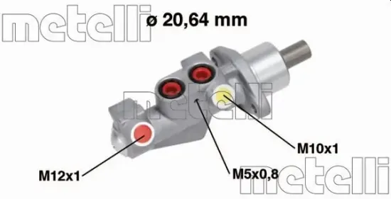 Hauptbremszylinder METELLI 05-0750 Bild Hauptbremszylinder METELLI 05-0750