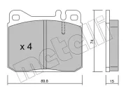 Bremsbelagsatz, Scheibenbremse METELLI 22-0011-0