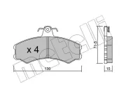 Bremsbelagsatz, Scheibenbremse METELLI 22-0031-1