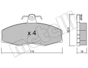 Bremsbelagsatz, Scheibenbremse METELLI 22-0039-0