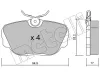 Bremsbelagsatz, Scheibenbremse Vorderachse METELLI 22-0042-0