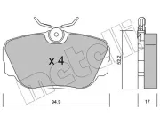 Bremsbelagsatz, Scheibenbremse METELLI 22-0042-0