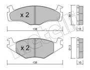 Bremsbelagsatz, Scheibenbremse Vorderachse METELLI 22-0045-0