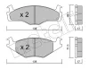 Bremsbelagsatz, Scheibenbremse Vorderachse METELLI 22-0045-2