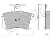 Bremsbelagsatz, Scheibenbremse METELLI 22-0048-0