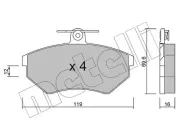 Bremsbelagsatz, Scheibenbremse METELLI 22-0050-0