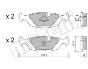 Bremsbelagsatz, Scheibenbremse Hinterachse METELLI 22-0070-0