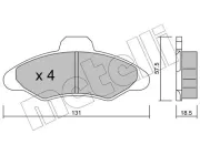 Bremsbelagsatz, Scheibenbremse Vorderachse METELLI 22-0071-0