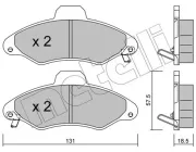 Bremsbelagsatz, Scheibenbremse Vorderachse METELLI 22-0071-1