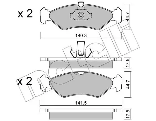 Bremsbelagsatz, Scheibenbremse METELLI 22-0088-0