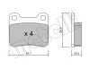 Bremsbelagsatz, Scheibenbremse Hinterachse METELLI 22-0092-1