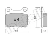 Bremsbelagsatz, Scheibenbremse Hinterachse METELLI 22-0092-1