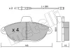 Bremsbelagsatz, Scheibenbremse Vorderachse METELLI 22-0105-0