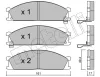 Bremsbelagsatz, Scheibenbremse Vorderachse METELLI 22-0107-1