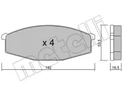 Bremsbelagsatz, Scheibenbremse METELLI 22-0110-0