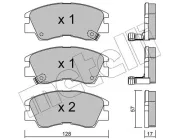 Bremsbelagsatz, Scheibenbremse Vorderachse METELLI 22-0115-0