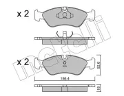 Bremsbelagsatz, Scheibenbremse METELLI 22-0117-0