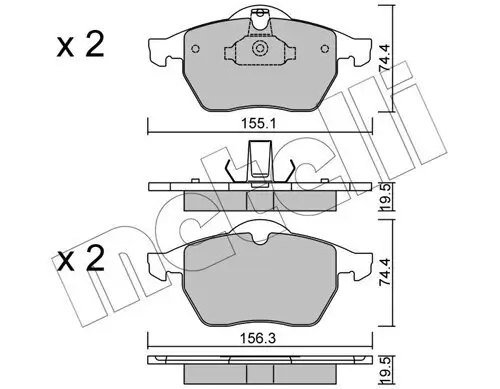 Bremsbelagsatz, Scheibenbremse METELLI 22-0118-0