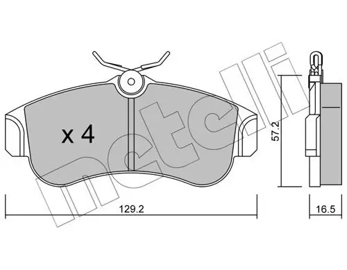 Bremsbelagsatz, Scheibenbremse Vorderachse METELLI 22-0123-0