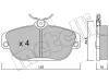 Bremsbelagsatz, Scheibenbremse Vorderachse METELLI 22-0132-0