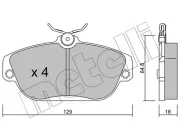 Bremsbelagsatz, Scheibenbremse METELLI 22-0132-0