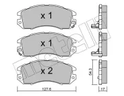 Bremsbelagsatz, Scheibenbremse Vorderachse METELLI 22-0135-0