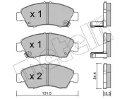 Bremsbelagsatz, Scheibenbremse Vorderachse METELLI 22-0138-0