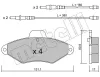 Bremsbelagsatz, Scheibenbremse Vorderachse METELLI 22-0144-0