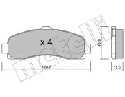 Bremsbelagsatz, Scheibenbremse METELLI 22-0145-0