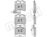 Bremsbelagsatz, Scheibenbremse Vorderachse METELLI 22-0163-2